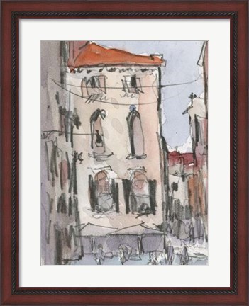 Framed Venice Watercolors III Print