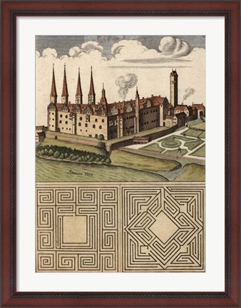 Framed Castle &amp; Maze I Print