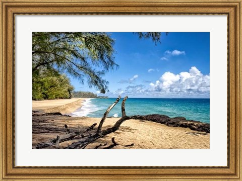 Framed Lumahai Beach Print