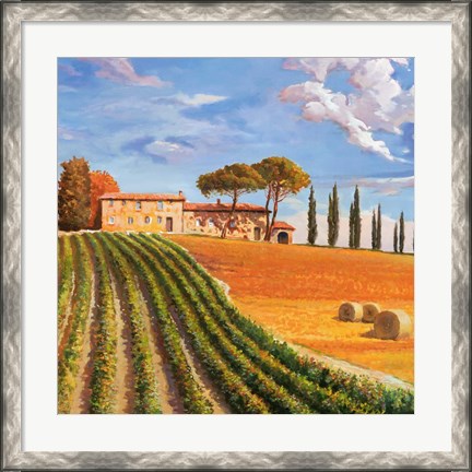 Framed Colline Toscane (Detail) Print