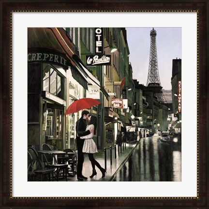 Framed Romance in Paris Print
