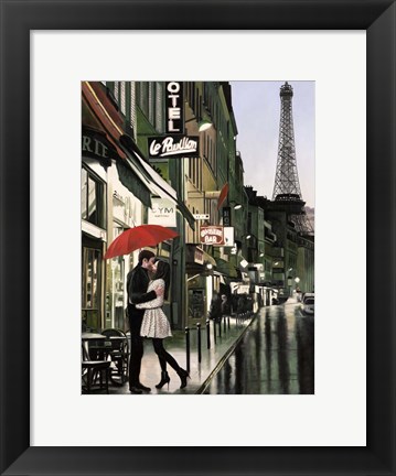 Framed Romance in Paris (Detail) Print