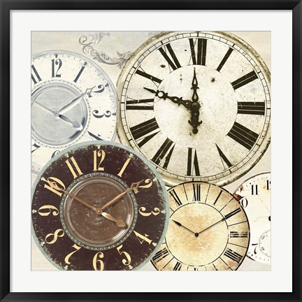 Framed Timepieces II Print