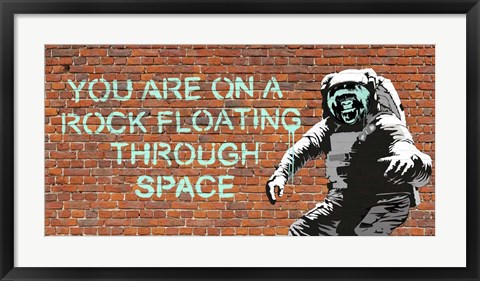 Framed Floating Through Space Print