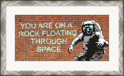 Framed Floating Through Space Print