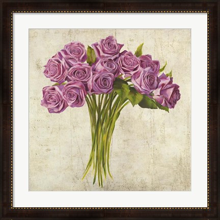 Framed Bouquet de Roses Print