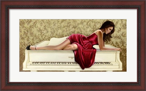 Framed Woman in Red Print