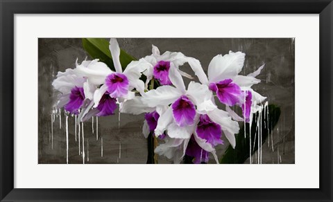 Framed Orchid Blackboard Print