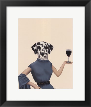 Framed Dalmatian Wine Snob Print