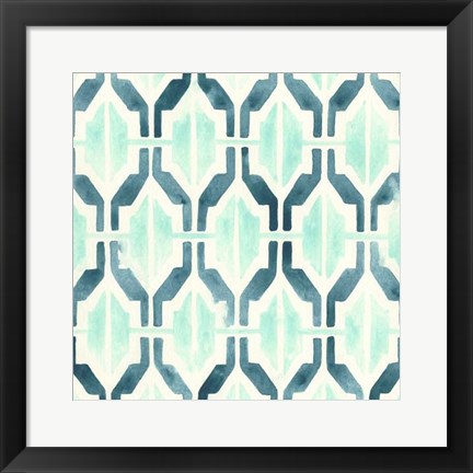 Framed Ocean Tile VI Print