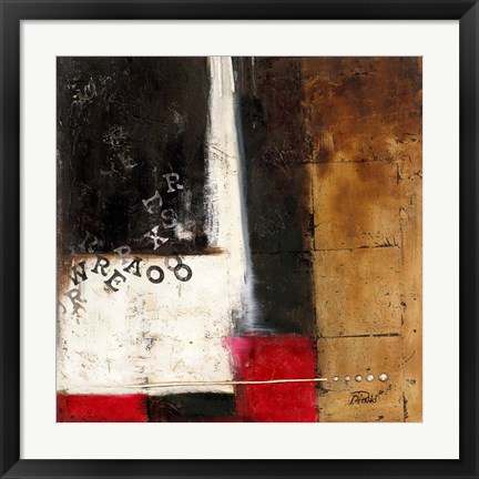 Framed Red Contemporary IV Print