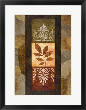 Framed Golden Leaves II Print