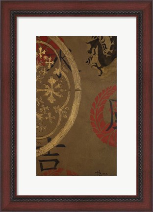 Framed Asian Shield II Print