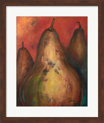 Framed Pear I Print