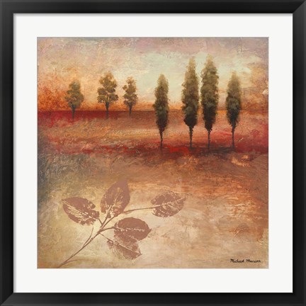Framed Warm Textural Landscape II Print