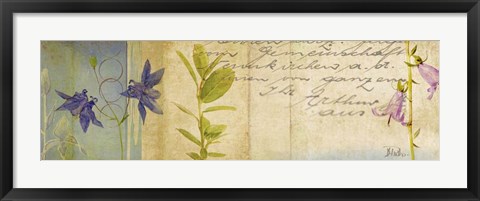 Framed Wildflower Panel I Print