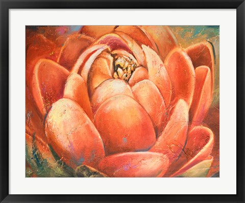 Framed Red Lotus II Print