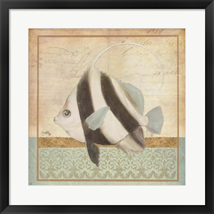 Framed Vintage Fish I Print