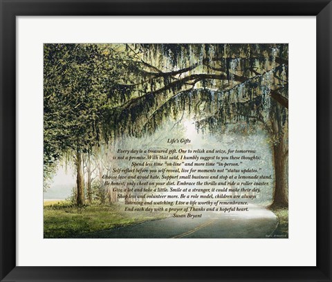 Framed Life&#39;s Gifts Print