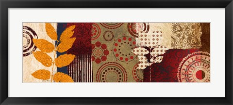 Framed Fall Leaf Panel II Print
