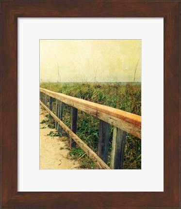 Framed Beach Rails II Print