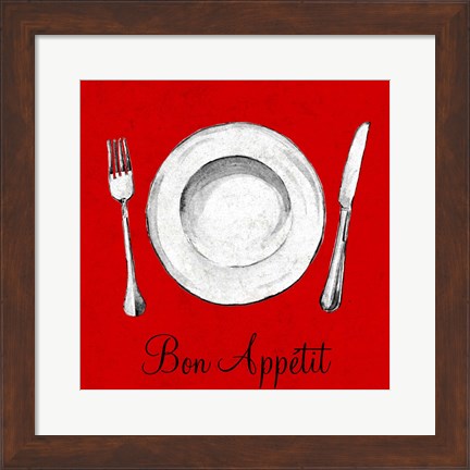 Framed Bon Appetit Print