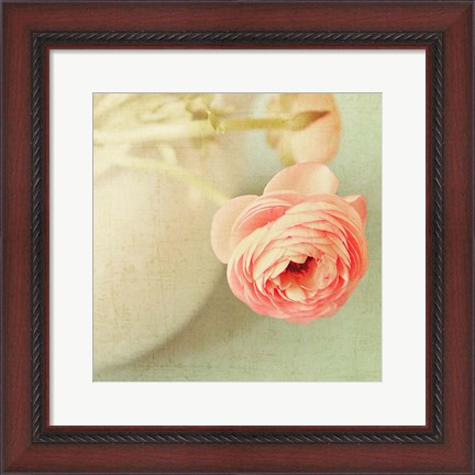 Framed Vintage Peony I Print