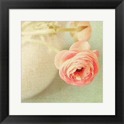 Framed Vintage Peony I Print