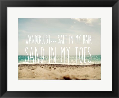 Framed Sand in My Toes Print