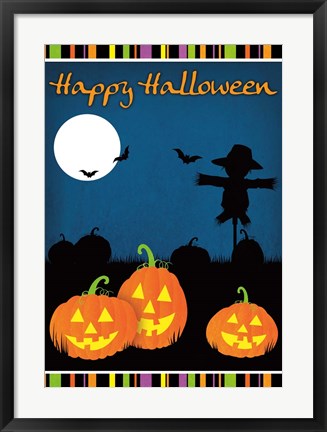 Framed Happy Halloween I Print