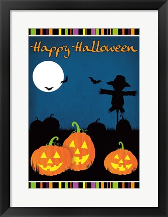 Framed Happy Halloween I Print