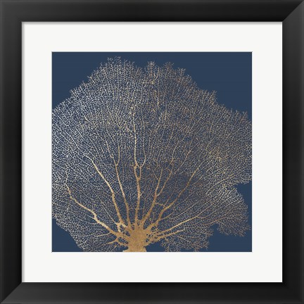 Framed Gold Coral II Print