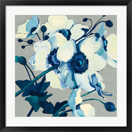 Framed Anemones Japonaises II Print