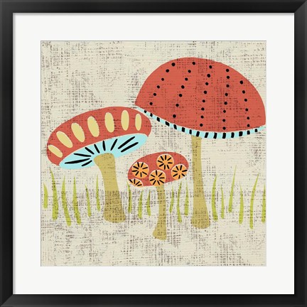 Framed Ada&#39;s Mushrooms Print