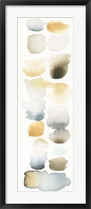 Framed Watercolor Swatch Panel Neutral II Print