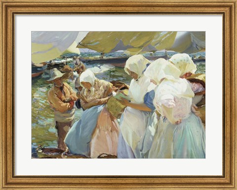 Framed Valencianas en la Playa (Women from Valencia on the beach), 1915 Print