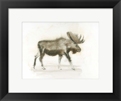 Framed Dark Moose Print