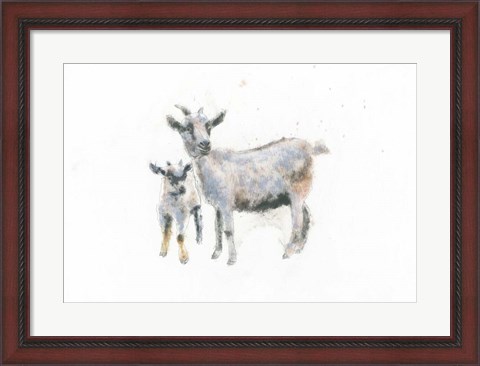 Framed Goat and Kid Print
