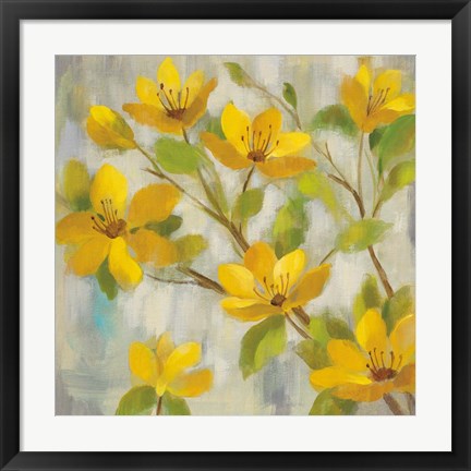 Framed Golden Bloom I Print
