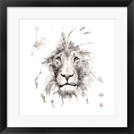 Framed Lion Print