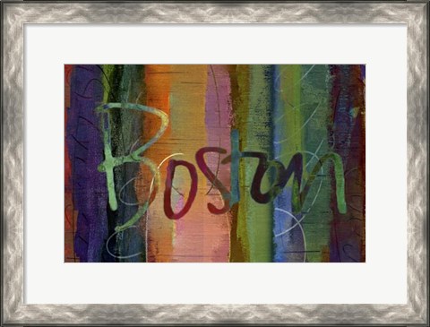 Framed Abstract Boston Print