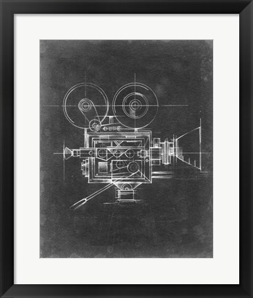Framed Camera Blueprints II Print