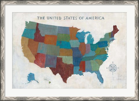 Framed See the USA with Words Print