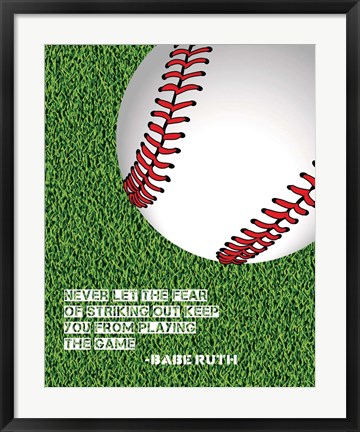 Framed Baseball Quote Print