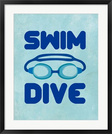 Framed Swim Dive 2 Print
