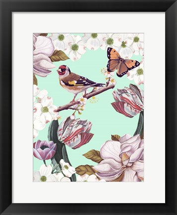 Framed Bird Garden III Print