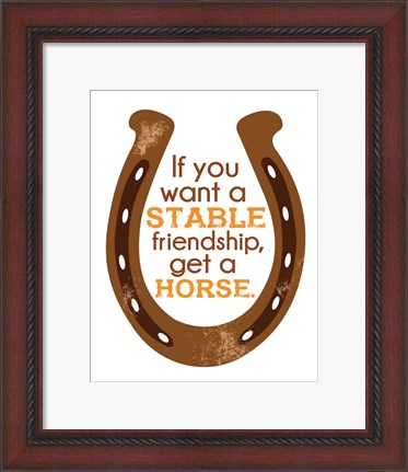Framed Horseshoe Quote 1 Print