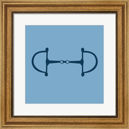 Framed Horse Bit - Blue Print