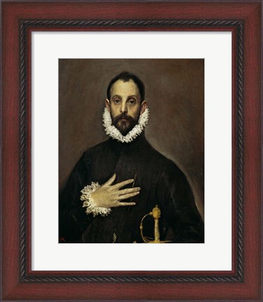 Framed Nobleman with his Hand on his Chest, c. 1577-1584 Print