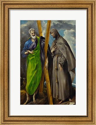 Framed Saint Andrew and Saint Francis Print